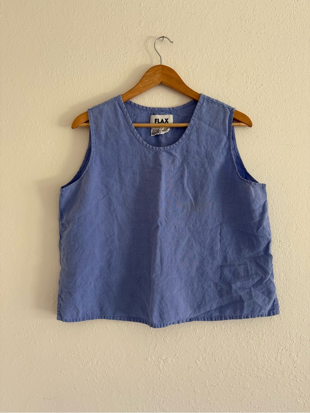 Flax Cotton-Linen Tank Top in Periwinkle